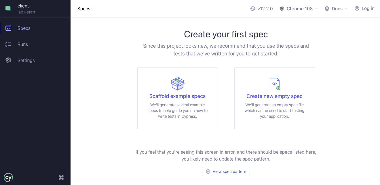 Create Your First Spec